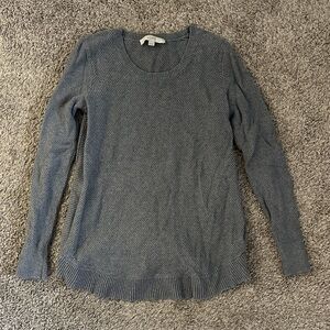LOFT Heather Gray Pullover Sweater